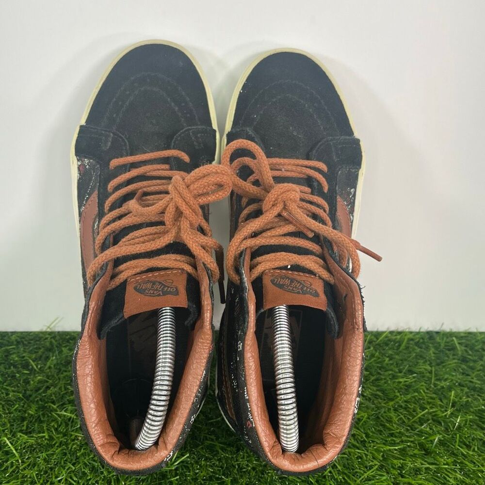 VANS Sk8-Hi Multi Print Black Brown Women Skateboarding Shoes size 8 - Picture 5 of 8